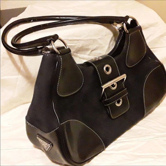 vintage suede prada bag